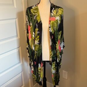 Tropical Floral Kimono Cardigan